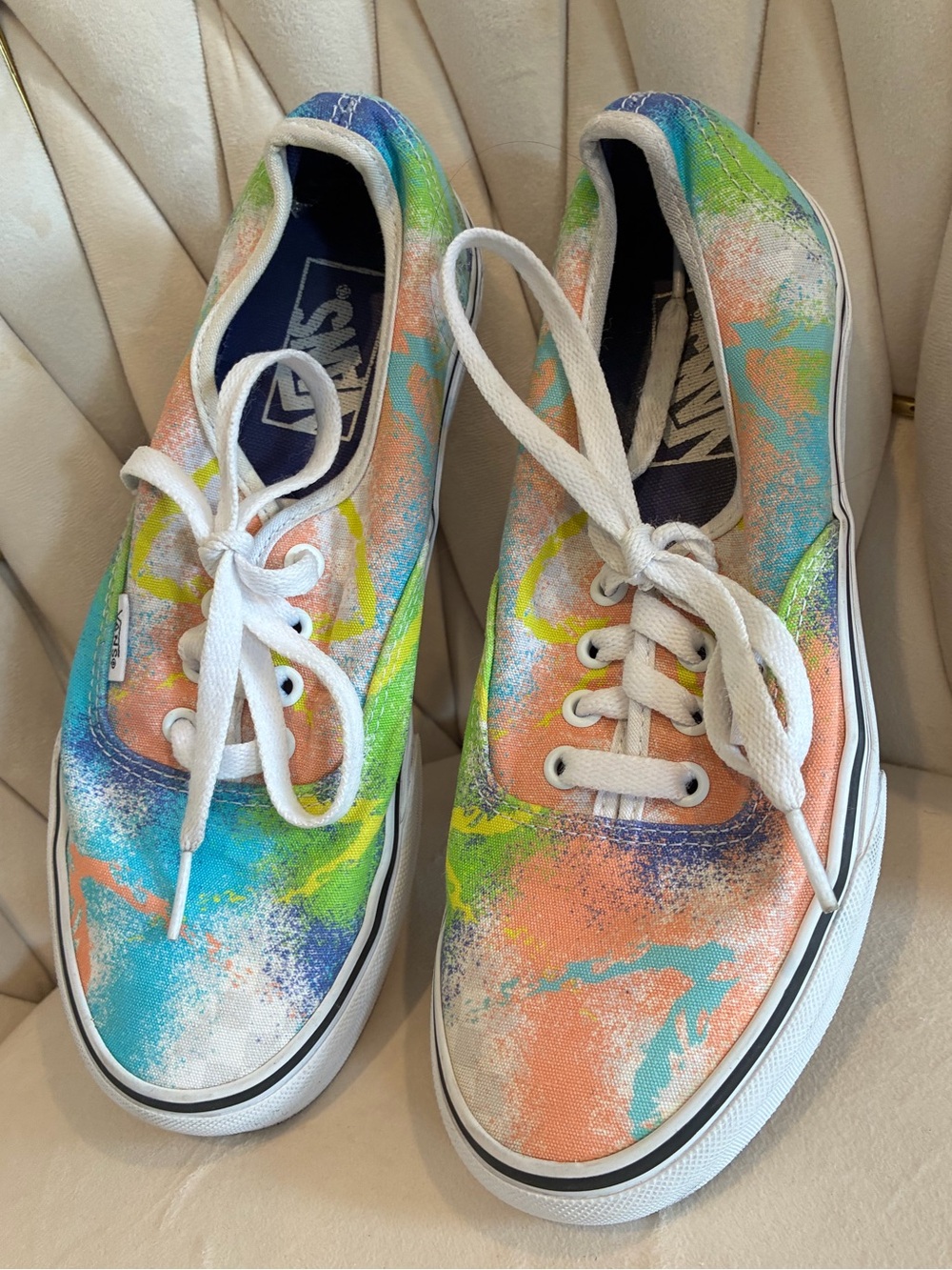 Vans Low-Top Canvas Sneakers in Multicolor Tie-Dye